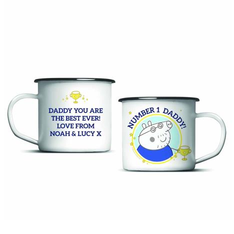 Personalised Peppa Pig Number 1 Daddy Enamel Mug £15.99